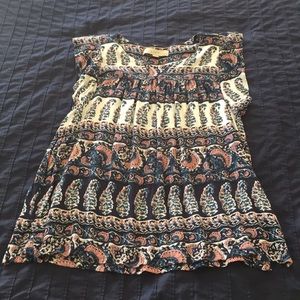 Loft paisley print sleeveless top sz medium petite